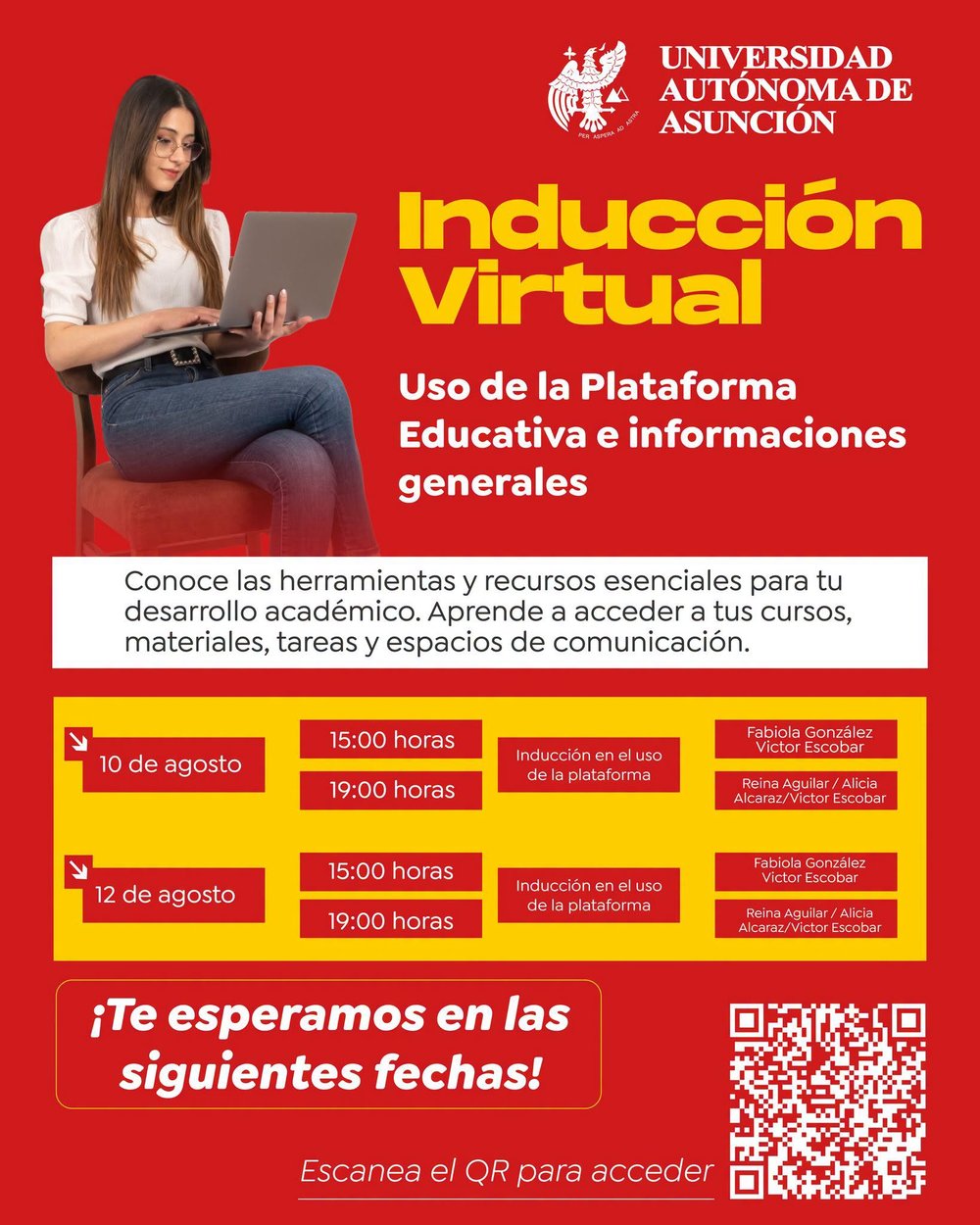 Inducción Virtual: uso de la plataforma educativa e informaciones generales