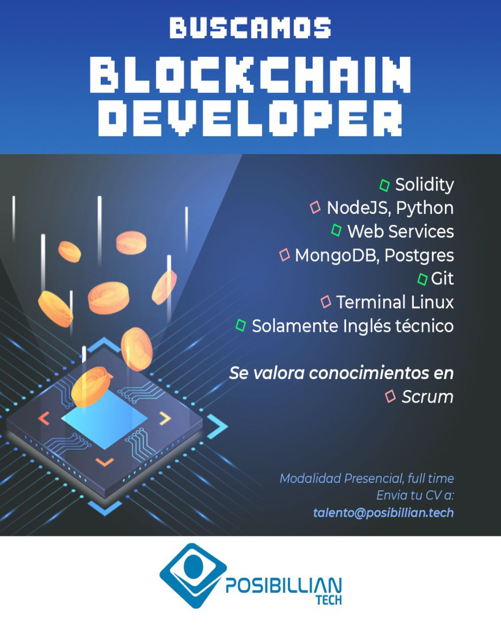 Oportunidad Laboral: Blockchain Developer
