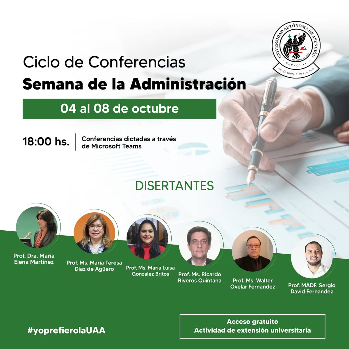 Flyer Ciclo de Conferencias - Semana de la Administración