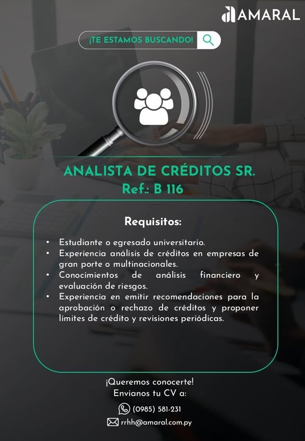 Analista de Créditos Sr.