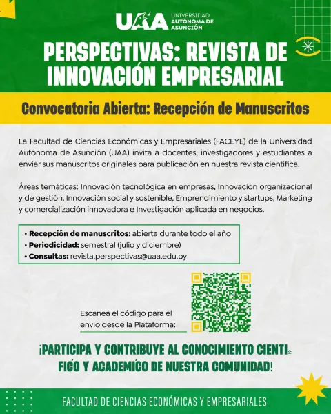 Convocatoria Abierta: Revista Perspectivas de Innovación Empresarial