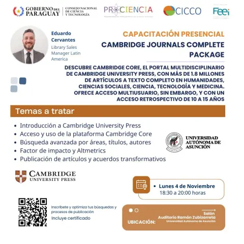 Capacitación Presencial: Cambridge Journals Complete Package