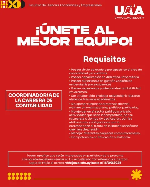 Coordinador/a de la Carrera de Contabilidad