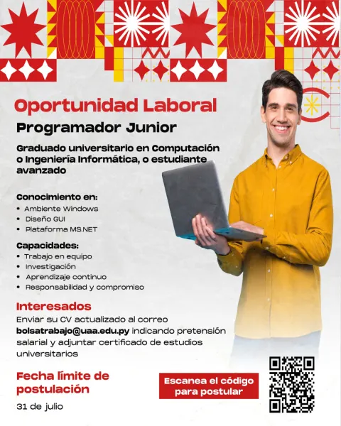 Oportunidad Laboral: Programador Junior