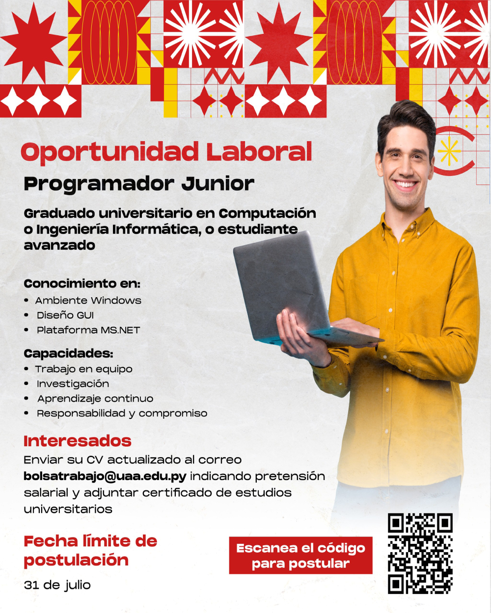 Oportunidad Laboral: Programador Junior