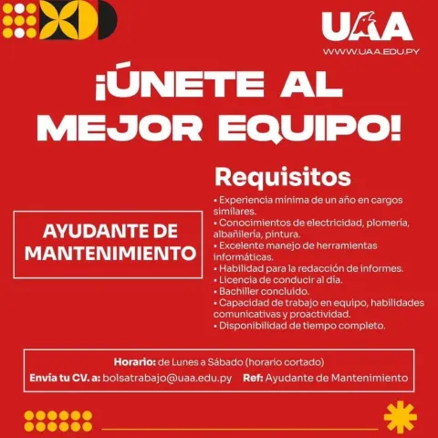 Ayudante de Mantenimiento