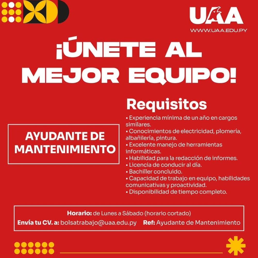 Ayudante de Mantenimiento