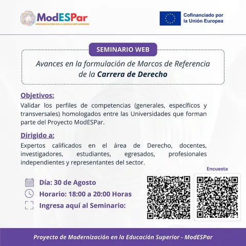 Avances en la formulación de Marcos de Referencia de la Carrera de Derecho
