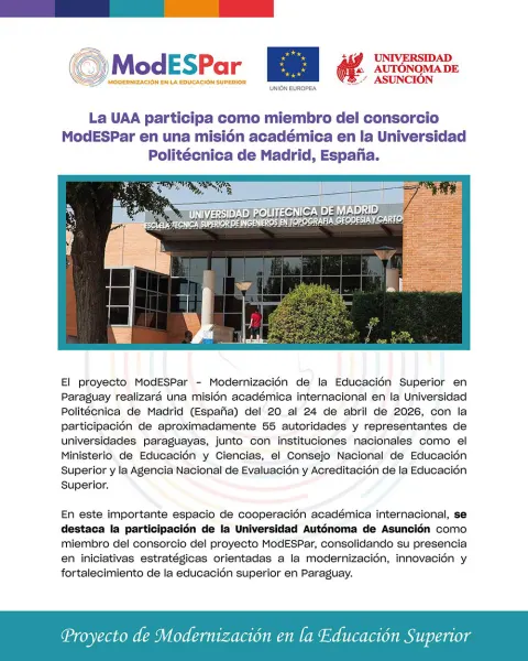La Universidad Autónoma de Asunción fortalece su proyección internacional