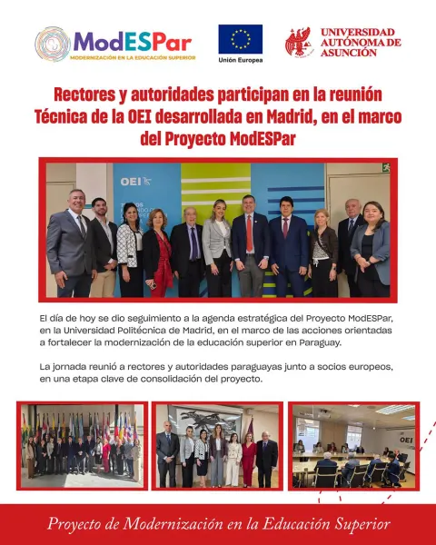La UAA participa en encuentro internacional del Proyecto ModESPar en Madrid