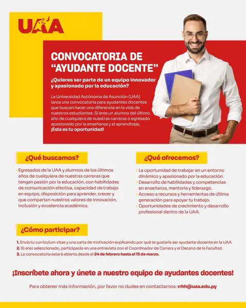 Convocatoria de "Ayudante Docente"