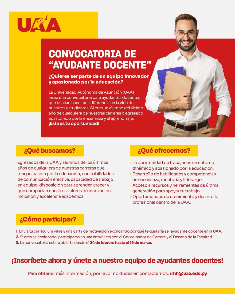 Convocatoria de "Ayudante Docente"