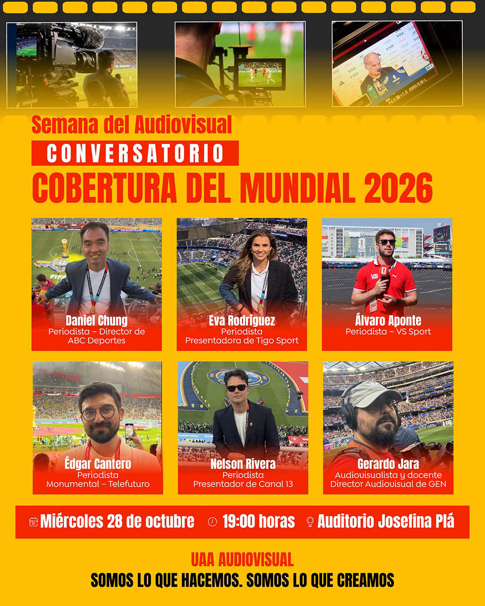 Conversatorio Cobertura del Mundial 2026 - Semana del Audiovisual UAA