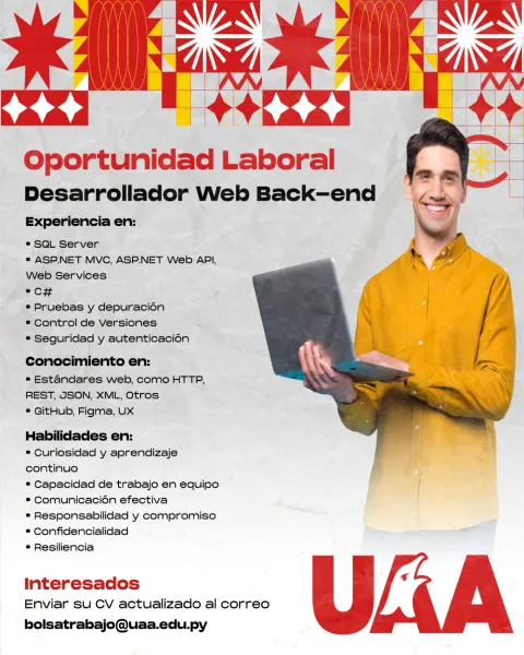 Oportunidad Laboral: Desarrollador Web Back-end