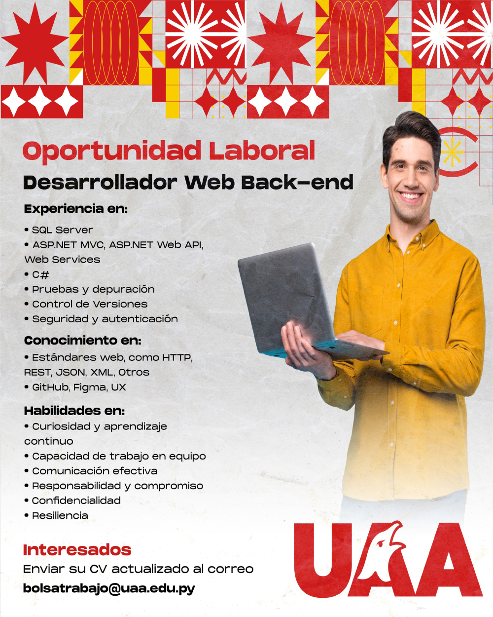 Oportunidad Laboral: Desarrollador Web Back-end