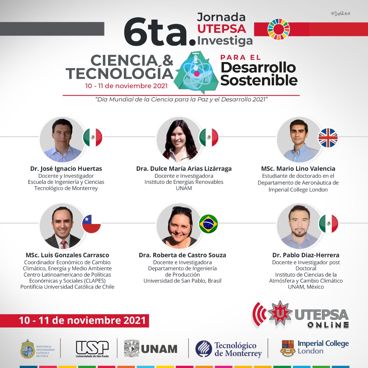 6ta Jornada UTEPSA Investiga: “Ciencia y Tecnología para el Desarrollo Sostenible”