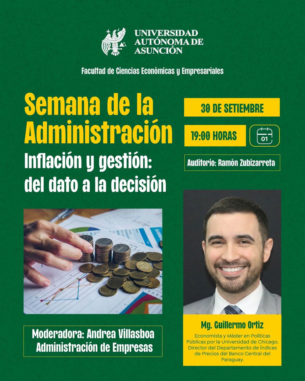 Semana de la Administraci&oacute;n: Inflaci&oacute;n y gesti&oacute;n, del dato a la decisi&oacute;n