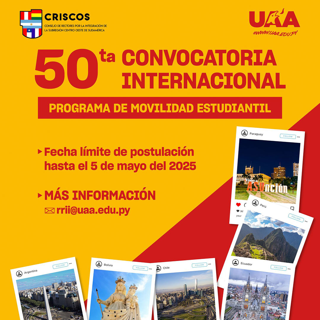 50.ª Convocatoria Internacional del Programa de Movilidad Estudiantil CRISCOS