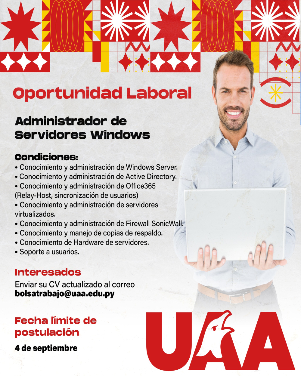 Oportunidad Laboral: Administrador de Servidores Windows