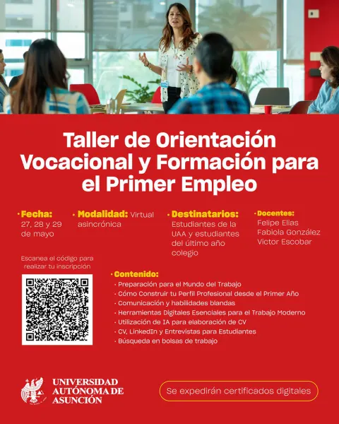 Taller de Orientación Vocacional y Formación para el Primer Empleo