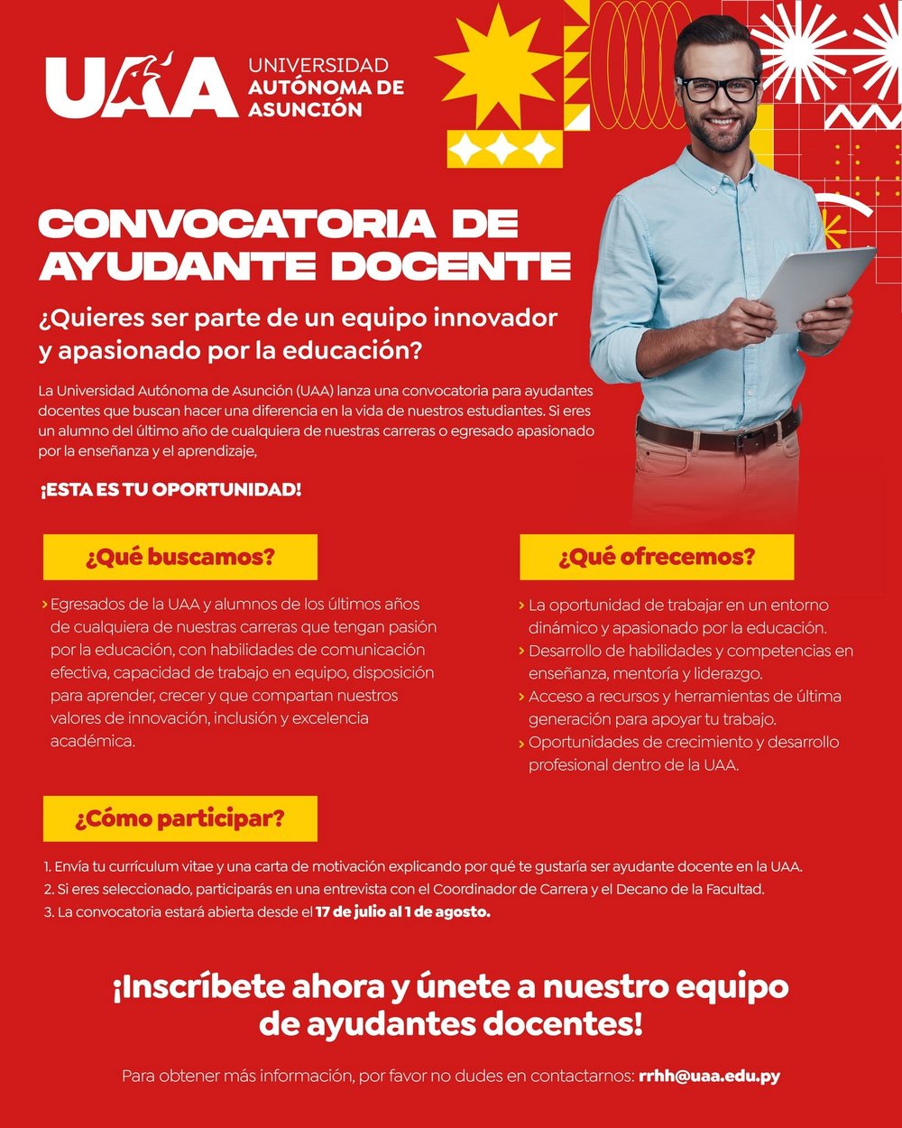 Convocatoria de Ayudante Docente