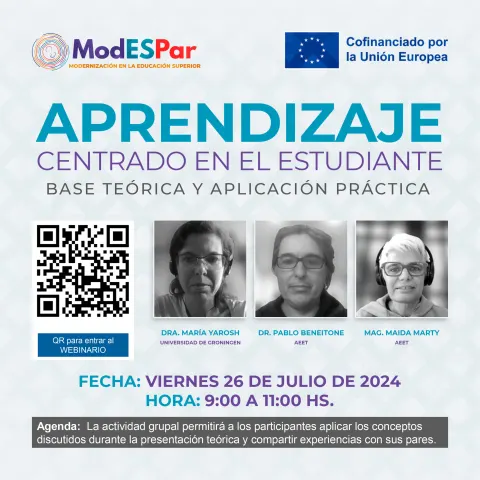 WEBINARIO - TALLER: Aprendizaje Centrado en el Estudiante