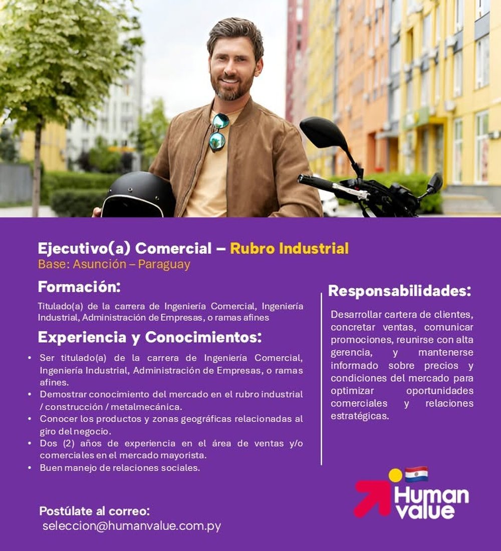 Ejecutivo Comercial - Rubro Industrial