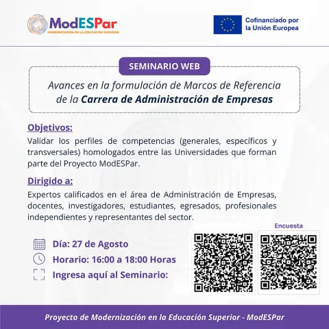 Avances en la formulación de Marcos de Referencia de la Carrera de Admin. de Empresas