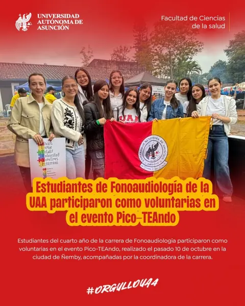 Estudiantes de Fonoaudiología de la UAA participaron como voluntarias en el evento Pico-TEAndo