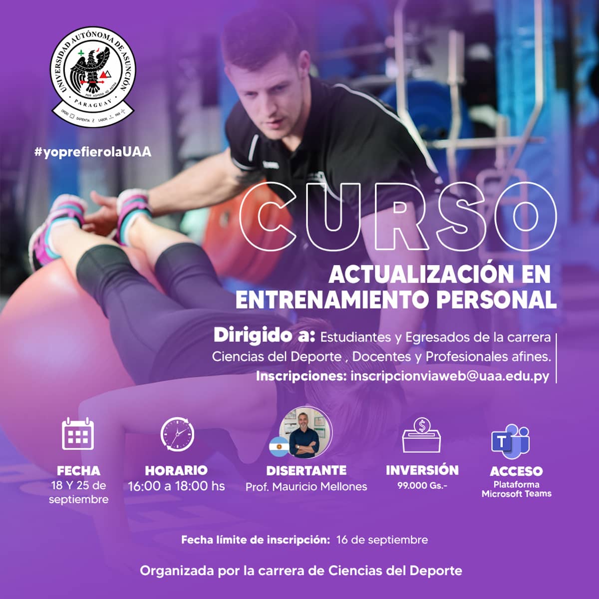 Curso Actualización en Entrenamiento Personal