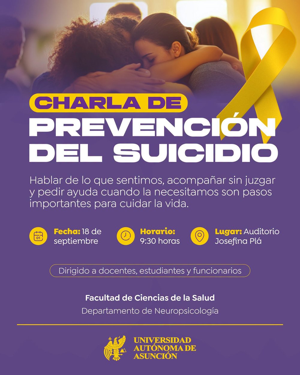Charla de Prevenci&oacute;n del Suicidio - Facultad de Ciencias de la Salud UAA